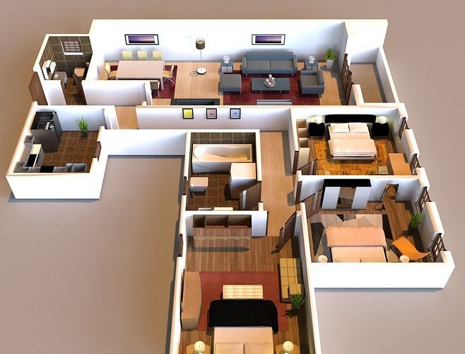3 bedrooms